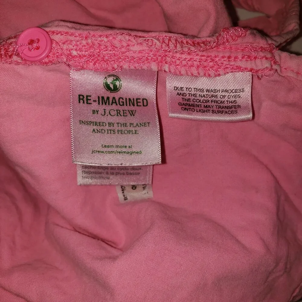 J.CREW Pink Cotton Long Sleeve Shirt Womens Size XS
